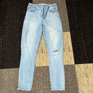 Light Blue Distressed Women's Jeans